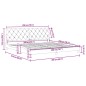 vidaXL Estructura de cama con cabecero terciopelo azul 200x200 cm vidaXL Estructura de cama con cabecero terciopelo azul 200x200 cm