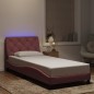vidaXL Estructura de cama con luces LED terciopelo rosa 80x200 cm vidaXL Estructura de cama con luces LED terciopelo rosa 80x200 cm