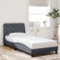 vidaXL Estructura cama con luces LED terciopelo gris oscuro 90x190 cm vidaXL Estructura cama con luces LED terciopelo gris oscuro 90x190 cm