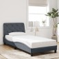 vidaXL Estructura cama con luces LED terciopelo gris oscuro 90x200 cm vidaXL Estructura cama con luces LED terciopelo gris oscuro 90x200 cm