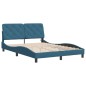 vidaXL Estructura de cama con luces LED terciopelo azul 140x190 cm vidaXL Estructura de cama con luces LED terciopelo azul 140x190 cm