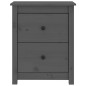 vidaXL Mesita de noche madera maciza de pino gris 50x35x61,5 cm vidaXL Mesita de noche madera maciza de pino gris 50x35x61,5 cm