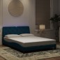 vidaXL Estructura de cama con luces LED terciopelo azul 140x190 cm vidaXL Estructura de cama con luces LED terciopelo azul 140x190 cm