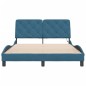 vidaXL Estructura de cama con luces LED terciopelo azul 140x190 cm vidaXL Estructura de cama con luces LED terciopelo azul 140x190 cm