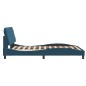 vidaXL Estructura de cama con luces LED terciopelo azul 140x190 cm vidaXL Estructura de cama con luces LED terciopelo azul 140x190 cm