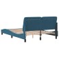 vidaXL Estructura de cama con luces LED terciopelo azul 140x190 cm vidaXL Estructura de cama con luces LED terciopelo azul 140x190 cm