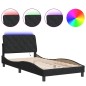 vidaXL Estructura de cama con luces LED terciopelo negro 100x200 cm vidaXL Estructura de cama con luces LED terciopelo negro 100x200 cm