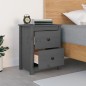 vidaXL Mesita de noche madera maciza de pino gris 50x35x61,5 cm vidaXL Mesita de noche madera maciza de pino gris 50x35x61,5 cm