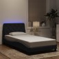 vidaXL Estructura de cama con luces LED terciopelo negro 100x200 cm vidaXL Estructura de cama con luces LED terciopelo negro 100x200 cm