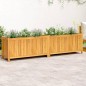 vidaXL Jardinera con forro madera maciza de acacia 199x38,5x50 cm vidaXL Jardinera con forro madera maciza de acacia 199x38,5x50 cm
