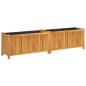 vidaXL Jardinera con forro madera maciza de acacia 199x38,5x50 cm vidaXL Jardinera con forro madera maciza de acacia 199x38,5x50 cm