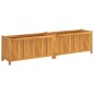 vidaXL Jardinera con forro madera maciza de acacia 199x38,5x50 cm vidaXL Jardinera con forro madera maciza de acacia 199x38,5x50 cm
