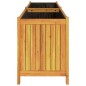 vidaXL Jardinera con forro madera maciza de acacia 199x38,5x50 cm vidaXL Jardinera con forro madera maciza de acacia 199x38,5x50 cm