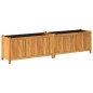 vidaXL Jardinera con forro madera maciza de acacia 199x38,5x50 cm vidaXL Jardinera con forro madera maciza de acacia 199x38,5x50 cm