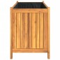 vidaXL Jardinera con forro madera maciza de acacia 99,5x38x50 cm vidaXL Jardinera con forro madera maciza de acacia 99,5x38x50 cm