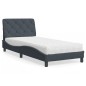 vidaXL Cama con colchón terciopelo gris oscuro 80x200 cm vidaXL Cama con colchón terciopelo gris oscuro 80x200 cm