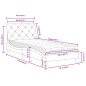 vidaXL Cama con colchón terciopelo gris oscuro 80x200 cm vidaXL Cama con colchón terciopelo gris oscuro 80x200 cm