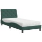 vidaXL Cama con colchón terciopelo verde oscuro 90x200 cm vidaXL Cama con colchón terciopelo verde oscuro 90x200 cm