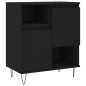 vidaXL Aparador de madera contrachapada negro 60x35x70 cm vidaXL Aparador de madera contrachapada negro 60x35x70 cm