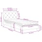 vidaXL Cama con colchón terciopelo verde oscuro 90x200 cm vidaXL Cama con colchón terciopelo verde oscuro 90x200 cm