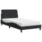 vidaXL Cama con colchón terciopelo negro 100x200 cm vidaXL Cama con colchón terciopelo negro 100x200 cm