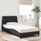 vidaXL Cama con colchón terciopelo negro 100x200 cm vidaXL Cama con colchón terciopelo negro 100x200 cm