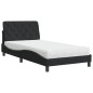 vidaXL Cama con colchón terciopelo negro 100x200 cm vidaXL Cama con colchón terciopelo negro 100x200 cm