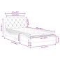 vidaXL Cama con colchón terciopelo negro 100x200 cm vidaXL Cama con colchón terciopelo negro 100x200 cm