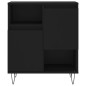 vidaXL Aparador de madera contrachapada negro 60x35x70 cm vidaXL Aparador de madera contrachapada negro 60x35x70 cm