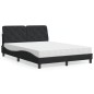 vidaXL Cama con colchón terciopelo negro 140x190 cm vidaXL Cama con colchón terciopelo negro 140x190 cm