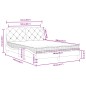 vidaXL Cama con colchón terciopelo rosa 140x200 cm vidaXL Cama con colchón terciopelo rosa 140x200 cm