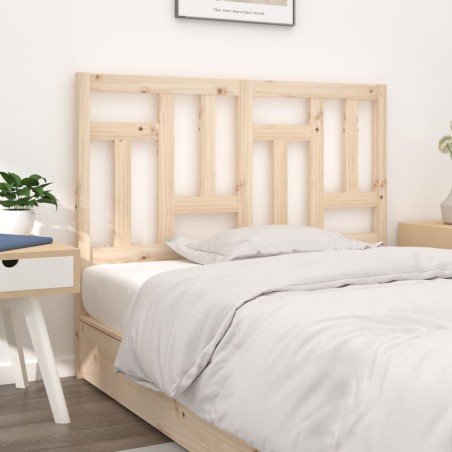 vidaXL Cabecero de cama madera maciza de pino 125,5x4x100 cm