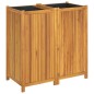 vidaXL Jardinera con forro madera maciza de acacia 100x50x100 cm vidaXL Jardinera con forro madera maciza de acacia 100x50x100 cm