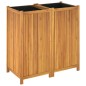 vidaXL Jardinera con forro madera maciza de acacia 100x50x100 cm vidaXL Jardinera con forro madera maciza de acacia 100x50x100 cm