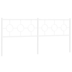 vidaXL Cabecero de metal blanco 200 cm