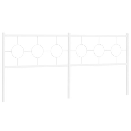 vidaXL Cabecero de metal blanco 200 cm