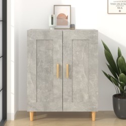 vidaXL Aparador de madera contrachapada gris hormigón 69,5x34x90 cm