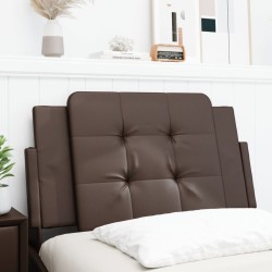 vidaXL Cabecero de cama acolchado cuero sintético marrón 80 cm