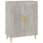 vidaXL Aparador de madera contrachapada gris hormigón 69,5x34x90 cm