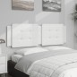 vidaXL Cabecero de cama acolchado cuero sintético blanco 160 cm vidaXL Cabecero de cama acolchado cuero sintético blanco 160 cm