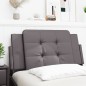 vidaXL Cabecero de cama acolchado cuero sintético gris 100 cm