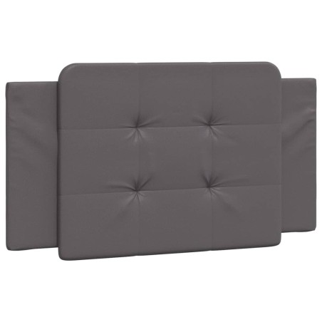 vidaXL Cabecero de cama acolchado cuero sintético gris 100 cm