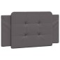 vidaXL Cabecero de cama acolchado cuero sintético gris 100 cm