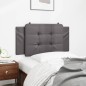 vidaXL Cabecero de cama acolchado cuero sintético gris 100 cm