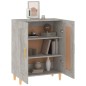 vidaXL Aparador de madera contrachapada gris hormigón 69,5x34x90 cm