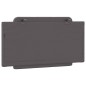 vidaXL Cabecero de cama acolchado cuero sintético gris 100 cm