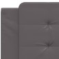 vidaXL Cabecero de cama acolchado cuero sintético gris 100 cm