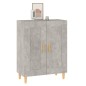 vidaXL Aparador de madera contrachapada gris hormigón 69,5x34x90 cm