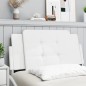 vidaXL Cabecero de cama acolchado cuero sintético blanco 100 cm vidaXL Cabecero de cama acolchado cuero sintético blanco 100 cm