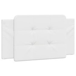 vidaXL Cabecero de cama acolchado cuero sintético blanco 100 cm